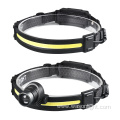 Wason Latest Popular Hot Sale COB Silicone Rubber Band Headlamp Rechargeable Lightweight Sensor Led Head Band Lamp